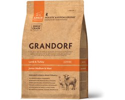 Grandorf - Lam & Kalkoen - Junior All Breeds - Hondenvoer - Hypoallergeen - 10 kg