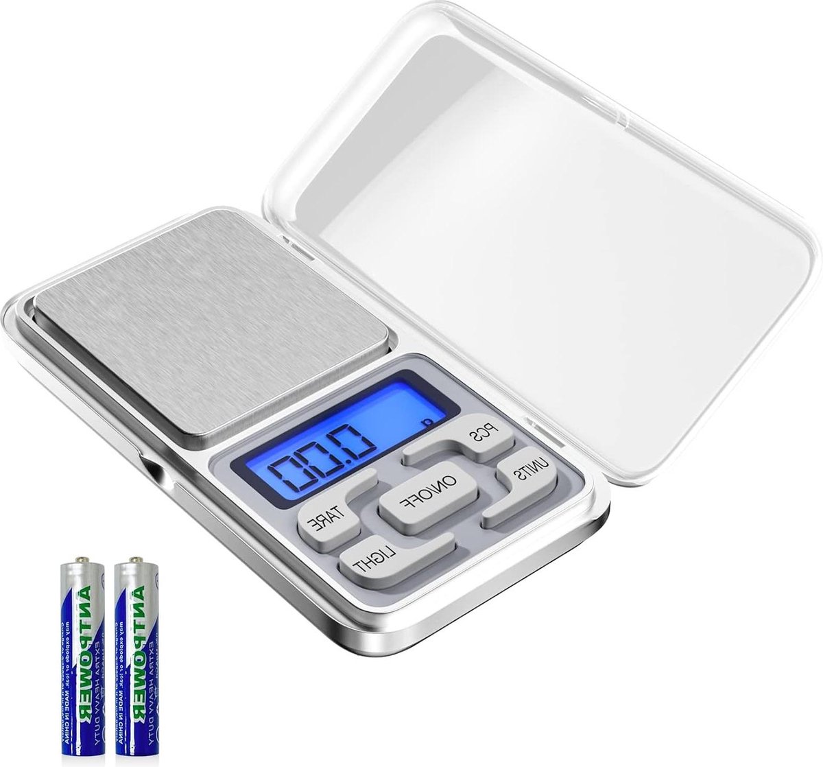 Keukenweegschaal Digitaal Zeer nauwkeurig 500 g-001 g Roestvrij staal LCD-display Tarra-functie Zakweegschaal Voedselweegschaal Huishoudweegschaal Levensmiddelen Sieraden Koffie keukenweegschaal