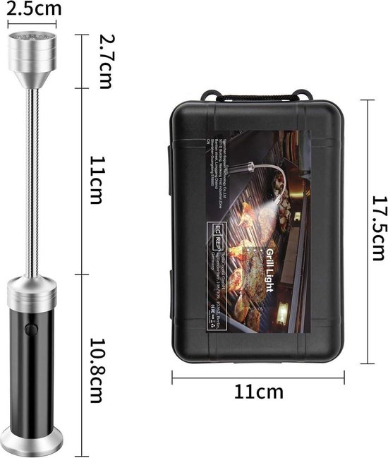 Lampe Magnétique Pour Barbecue - 2 Pack Avec Base Aimantée Et étui De Transport