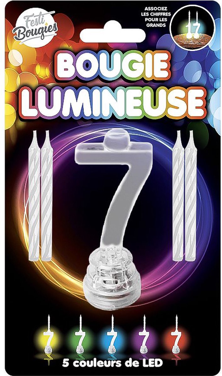 SUD TRADING - LED aantal 7 lichtkaarsen