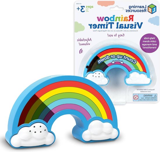 Foto: Rainbow visuele timer voor kinderen zintuiglijke timer voor autisme adhd 5 tijdsintervallen licht of donkerstand vanaf 3 jaar