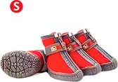 Bovista Hondenschoenen Pootbeschermer - Hondenschoenen - 4 Stuks - Hondenschoentjes - Pootbescherming Hond - Anti Slip - Rood S