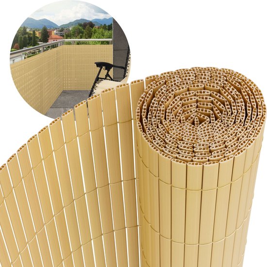 NAIMORUI PVC zichtbeschermingsfolie zichtbeschermingsstrips tuin zichtbescherming hek Inclusief 20 x bevestigingsclips 450g/m² - dubbelstaafmatten voor tuinhek - (19cm*35m buxus