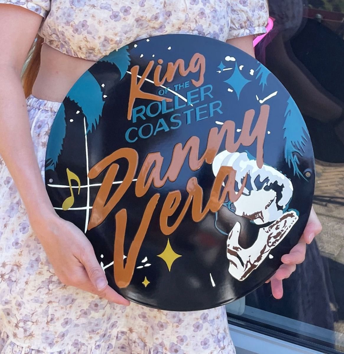 Danny Vera 'King of the Roller Coaster' Emaille Bord - 41 cm ø