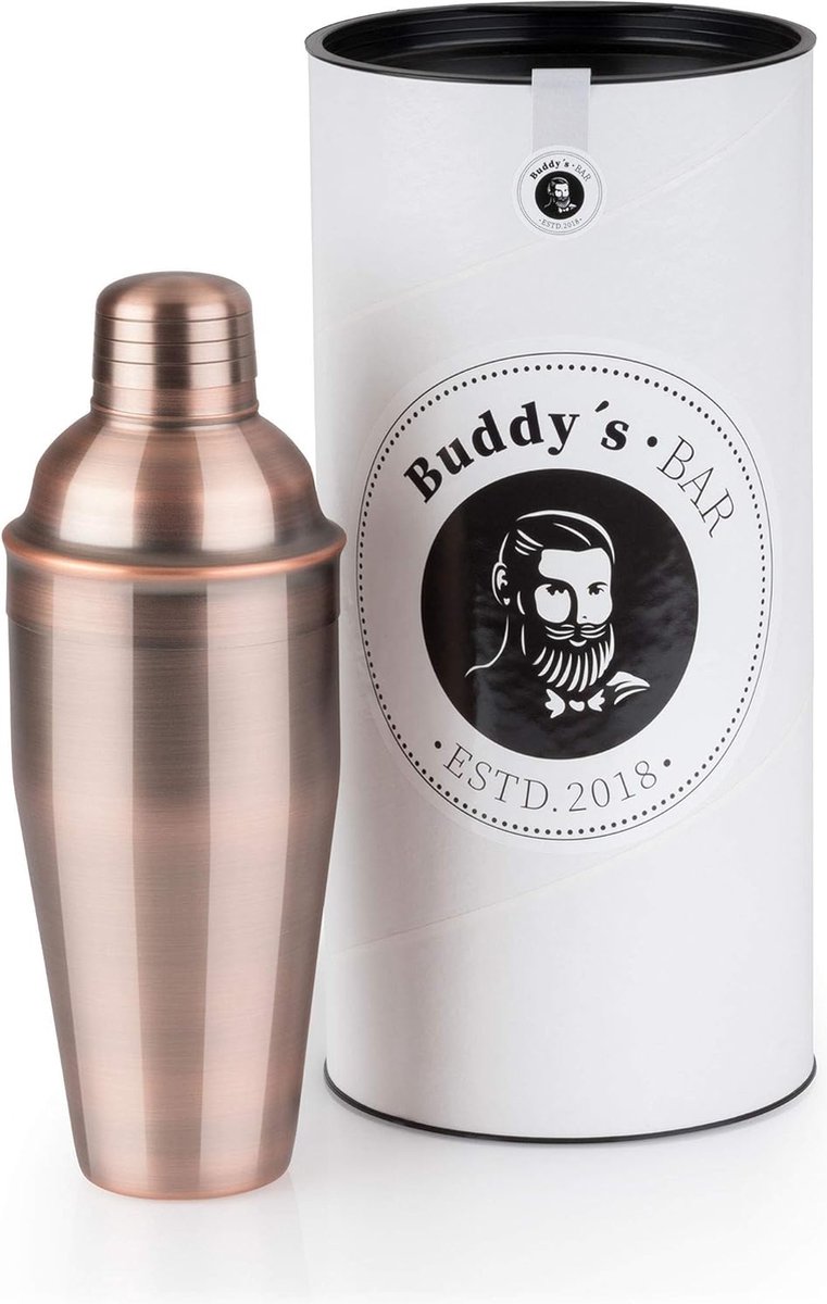 Classic , hoogwaardige 700 ml shaker, cocktailshaker, geschikt voor levensmiddelen, inclusief geschenkdoos, antiek koper