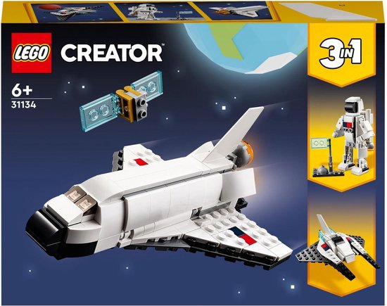 Foto: Lego creator 3in1 space shuttle ruimteschip set 31134