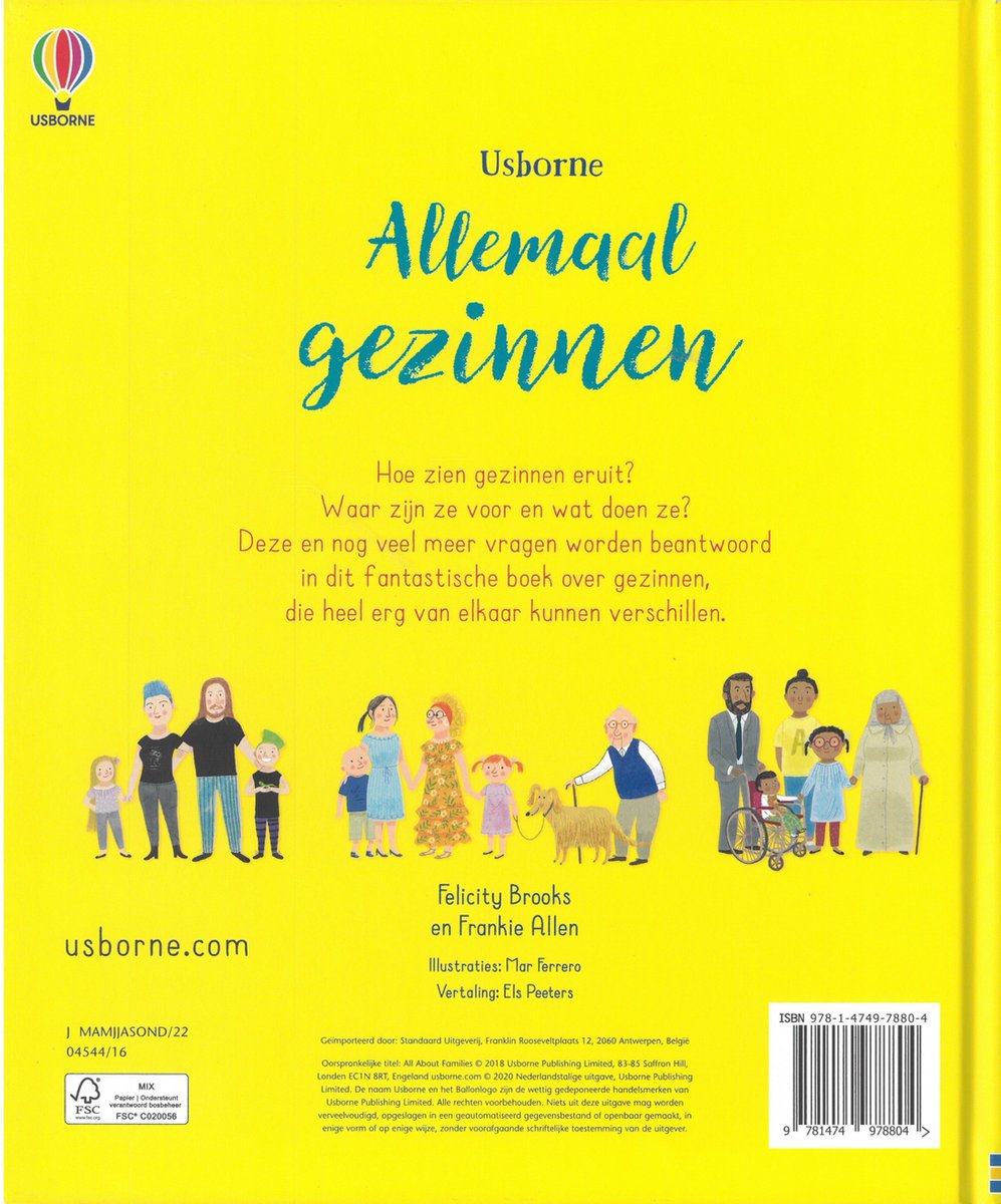 Allemaal gezinnen - back cover