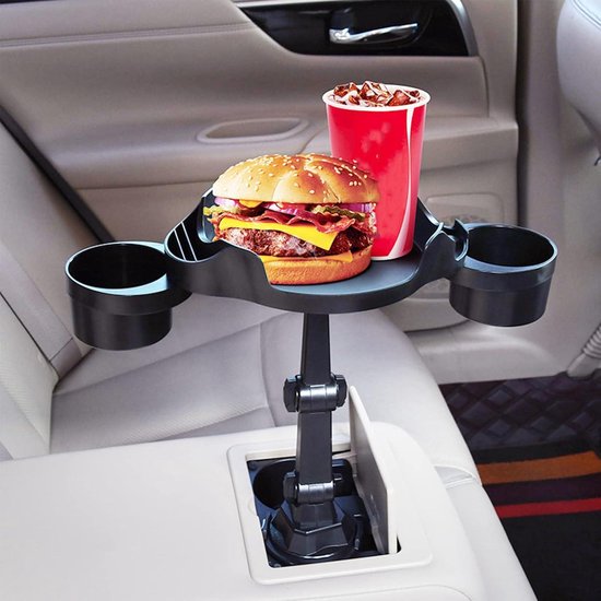 Bekerhouder voor in de auto, tafel met mobiele telefoonhouder, 3