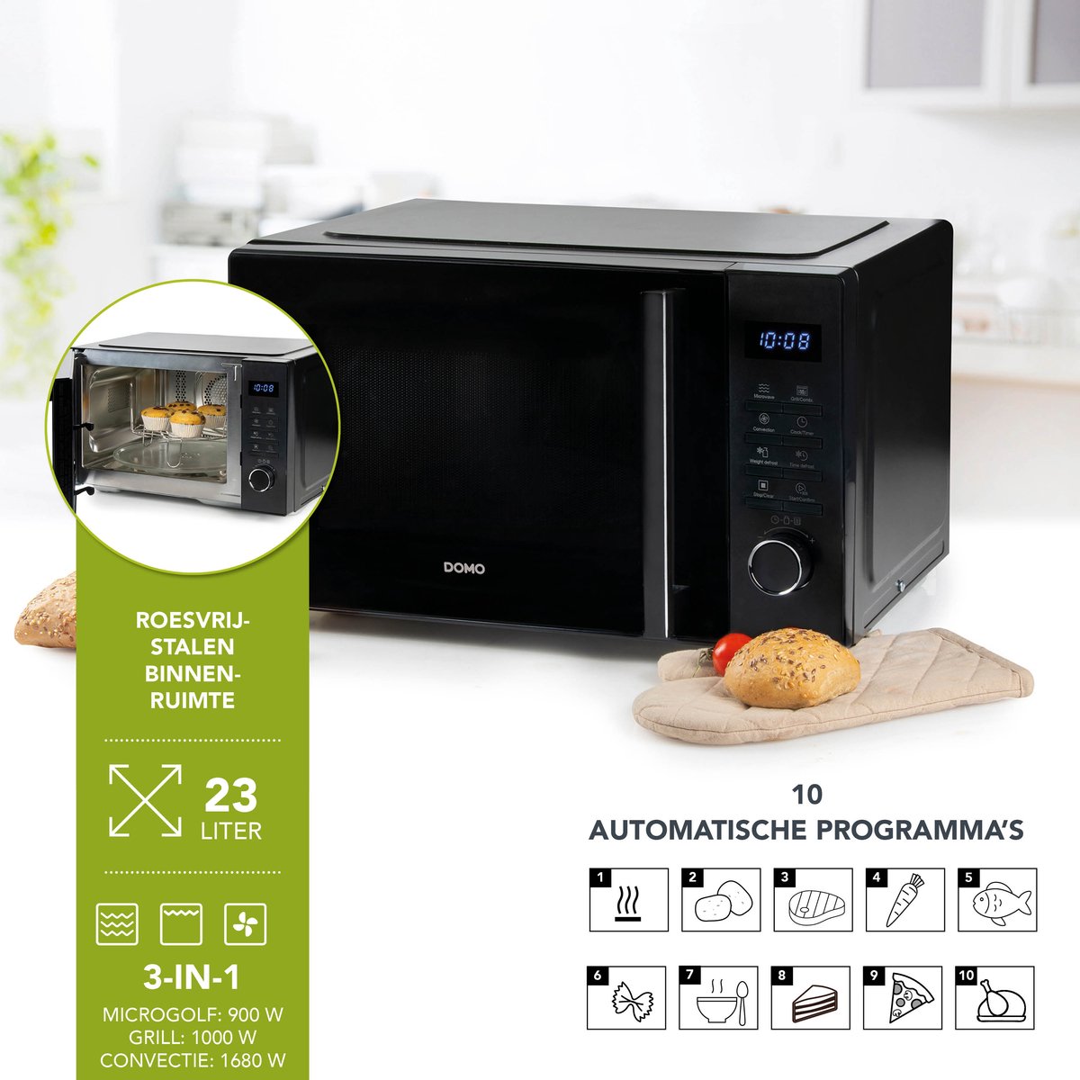DOMO DO22301C - Combi-microgolfoven - 23 L — afbeelding 2