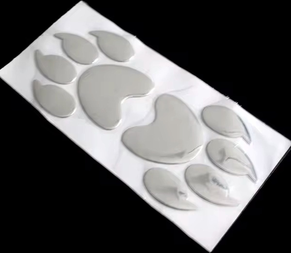Hacebo® - Berenpoot Stickers - 2 paar - Zilver