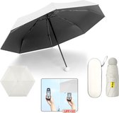 Parapluie coupe-vent pliable de Luxe avec Protection UV UPF50+ avec étui de voyage gratuit - blanc
