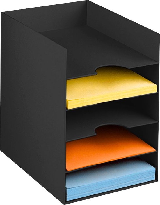 Foto: Paperflow formulierbox a4 polystyreen voor ordners 5 vakken 
