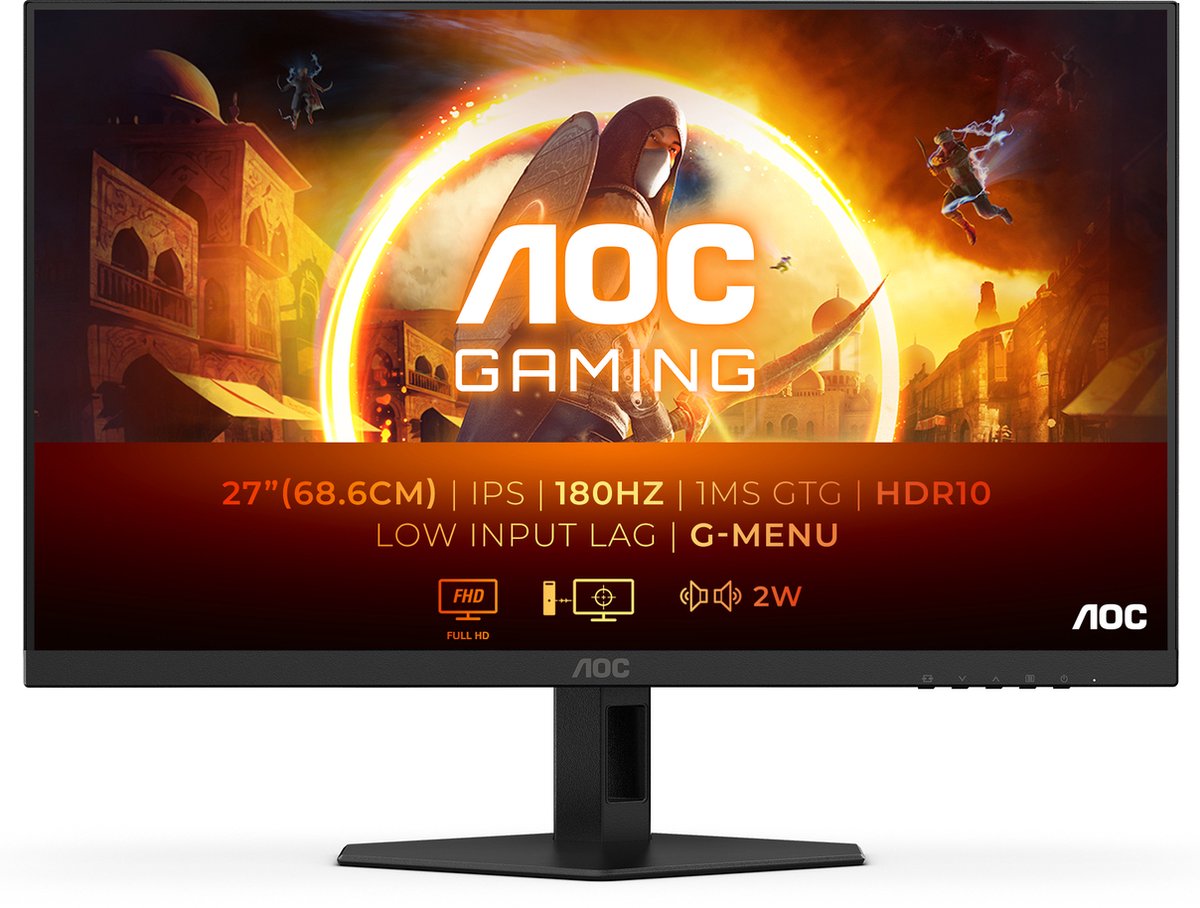 AOC 27G4XE - Full HD Fast IPS Gaming Monitor - 180hz - Speakers - 27 inch