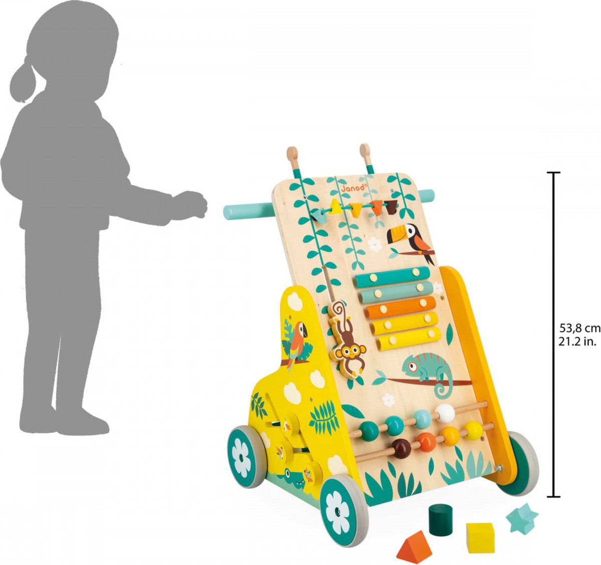 Janod - Tropik - Baby loopwagen met 6 activiteiten — afbeelding 8
