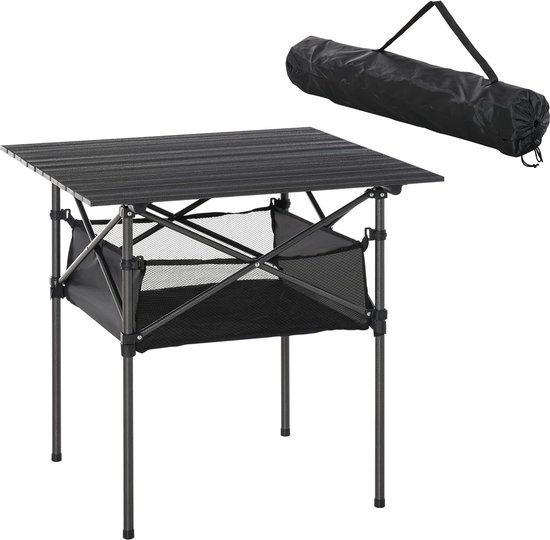 Opvouwbare Camping Opbergdoos Stijlvolle Stapelbare Camping Box 5 Deuren 50L Grote Capaciteit Sterke Draagkracht Met Picknick Houten Deksel (Grijs-wit