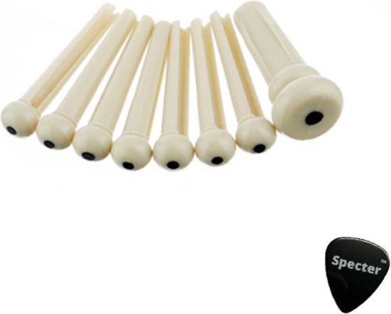 Foto: Fender genuine replacement part brugpen voor akoestische gitaar brugpin set met specter plectrum