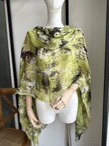 XL-200*75CM Lichte, ademende camouflagesjaal van puur wol Cadeauverpakking