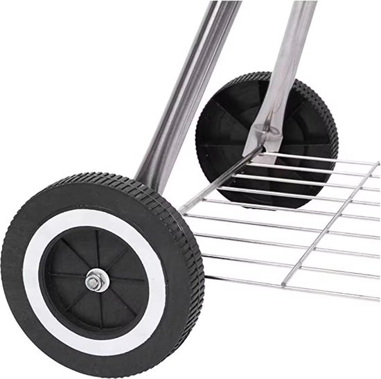 Houtskool BBQ - Rond met Deksel - Bol - ø 44 x 70 cm - Incl Wielen - incl handvatten - Staal — afbeelding 3