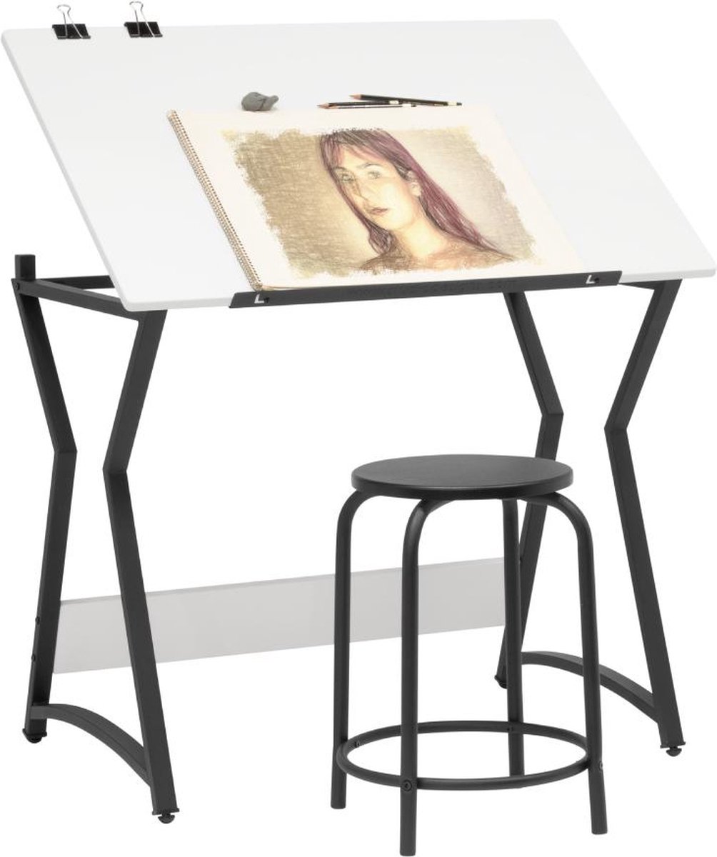 Studio Designs zandloper werktafel met kruk - tekentafel