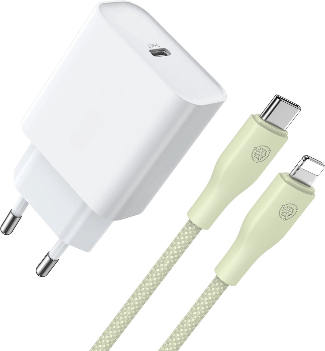 Oplader geschikt voor iPhone 14, 13, 12, 11, X, SE 2020, SE 2022 - Usb C Lader 30w - Snellader GSM - Usb C Oplader geschikt voor iPhone / iPad