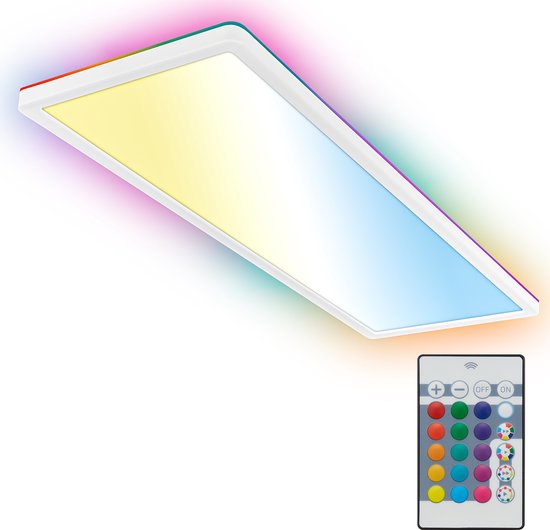 ICONE Slim - platte LED plafondlamp 8-lamps wit