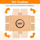 Bol.com Draaibaar Puzzelbord met Opbergsysteem 6 lades Incl. Bescherm cover - 1500 pcs - Houten Puzzeltafel - Puzzelplank - Puzz... aanbieding