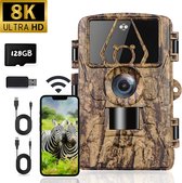 LMHOME Wildcamera met bewegingsmelder, nachtzicht, 4K 60MP, wilddierencamera, wifi, met 32 GB SD-kaart, mobiele telefoon-overdracht, app, 0,2 s jachtcamera, 950 nm, no glow, infrarood nachtzichtcamera LMHOME Wildcamera met bewegingsmelder, nachtzicht, 4K 60MP, wilddierencamera, wifi, met 32 GB SD-kaart, mobiele telefoon-overdracht, app, 0,2 s jachtcamera, 950 nm, no glow, infrarood nachtzichtcamera