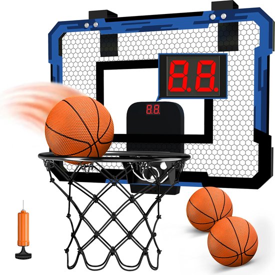 Deur Basketbalring Voor Binnenshuis Gebruik,Wandmontage Speelgoed Met Ballen | Basketbalring Set Voor Sport Aan Deur, Kinderen Tieners Oefening Klaslokaal Badkamer Huis Woonkamer Slaapkamer Hal