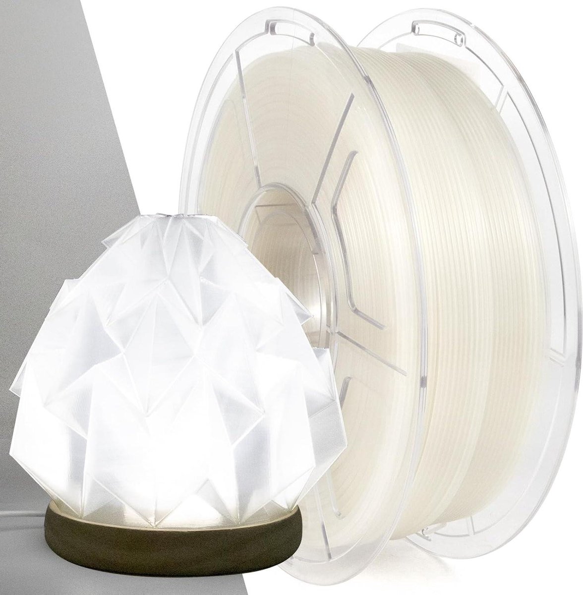 Transparant 3D-printerfilament - 1 kg spoel - 1.75 mm - Maatnauwkeurigheid +/- 0.02 mm