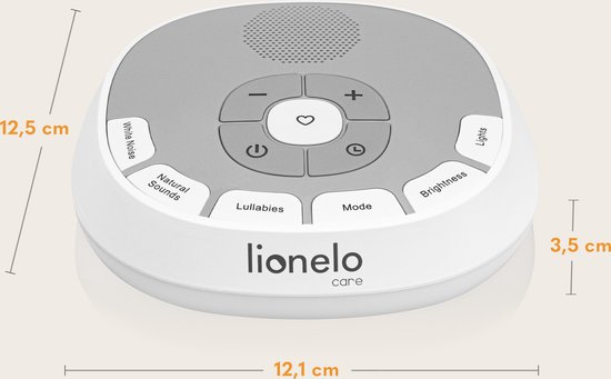Lionelo BabyNap - Muziekdoosje en bedlampje - 20 voorgeïnstalleerde geluiden - 11 lichtkleuren - Timer 15, 30, 60 minuten - Compact formaat van LIONELO — afbeelding 5