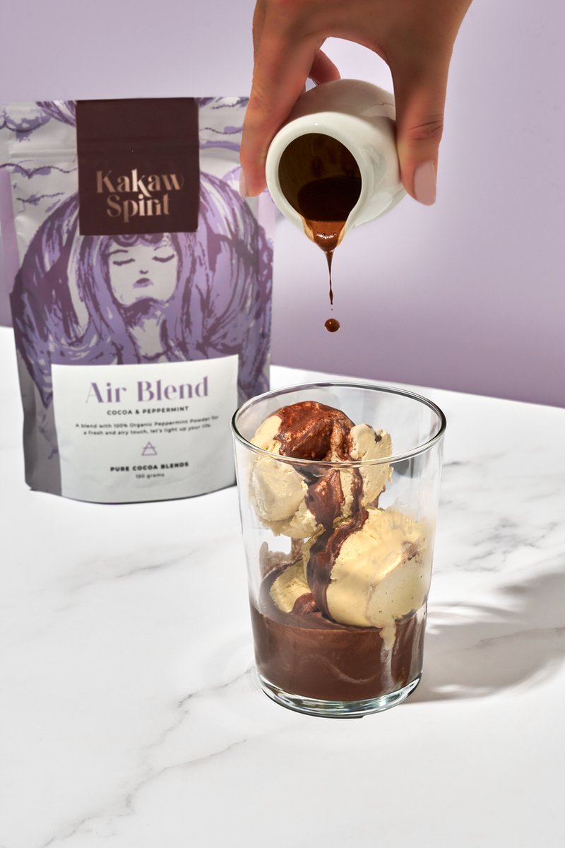 Goedkoopste Kakaw Spirit Biologische Pure Cacao Poeder Air peppermint 150 Gram Dagelijks gebruik - Ceremonial cacao
