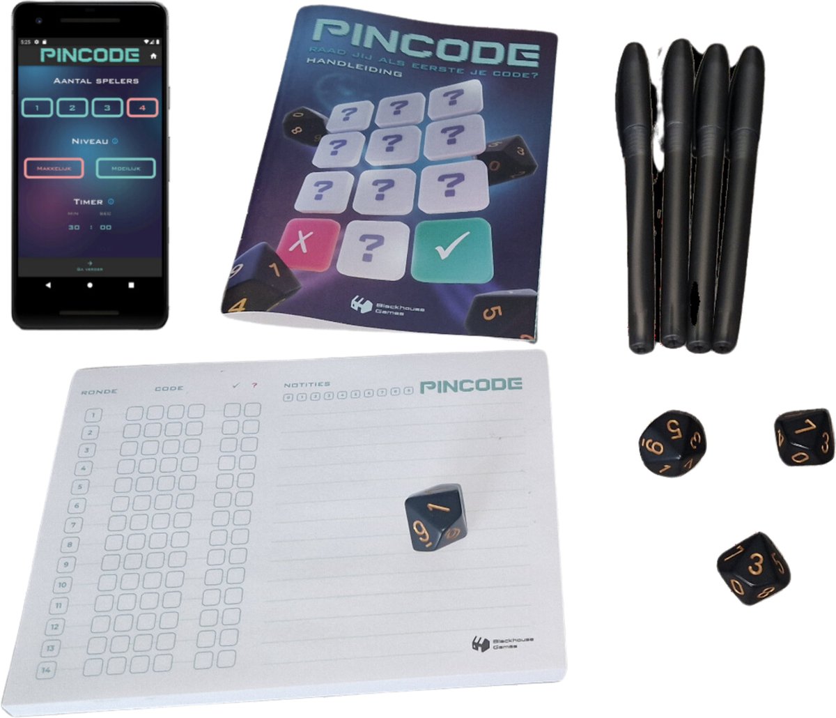 Pincode - Dobbelspel - 1, 2, 3 of 4 personen - Moderne mastermind variant - Breinbreker - Gezelschapsspel — cadeau in Partyspellen - foto 7