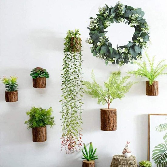 SOMYTING Kunstmatige Eucalyptus Krans 55cm ronde krans voor de huisdeur, deurbord, krans, wanddecoratie, lente- en zomerkransen voor bruiloft, heimdecoratie