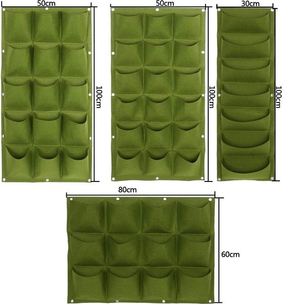Muur plantzakken, 2 STKS 7 Pocket Opknoping Verticale muur Planter Planting Grow Bags Outdoor Indoor Tuinieren Verticale vergroening Bloemcontainer, Plantzakken Opbergzakken (zwart