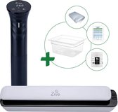 Sous vide bundel met Ziva Savant (1200W) sous-vide stick - Ziva Slimtouch vacuümsealer - Medium (12 liter) waterbak reservoir - handige accessoires!