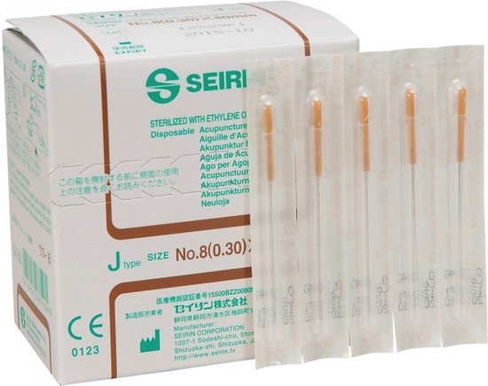 Foto: Seirin j type no 8 0 30 x 40 mm voor dry needling en acupunctuur