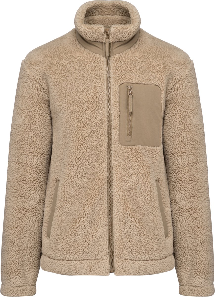 Native Spirit Ecologisch uniseks sherpa jasje NS604 Wet Sand / Driftwood