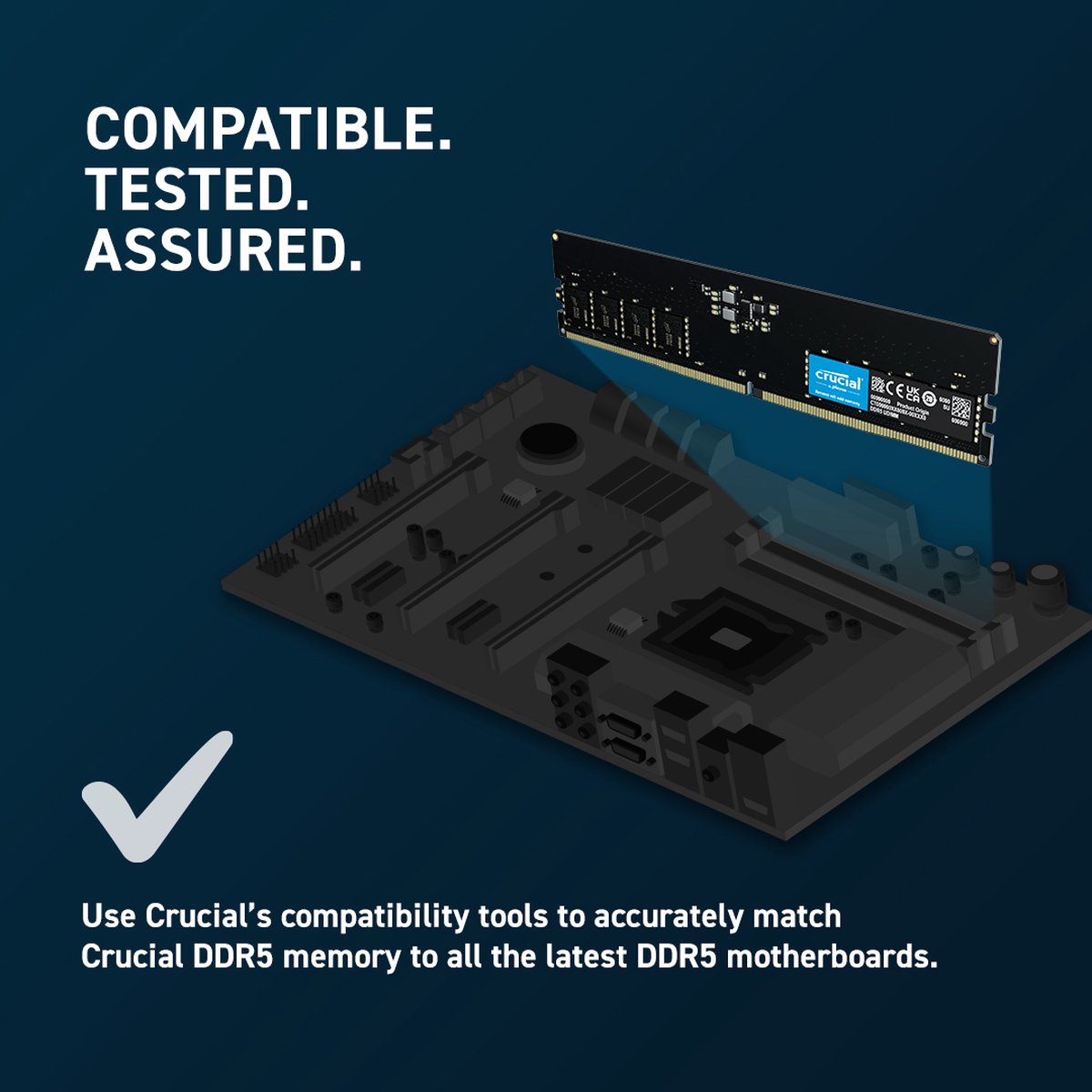 Crucial CT2K32G56C46U5 geheugenmodule 64 GB 2 x 32 GB DDR5 288-pin