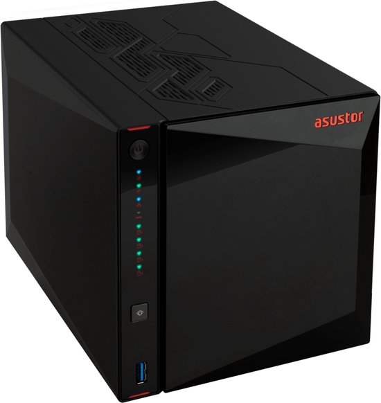 Asustor AS5404T data-opslag-server NAS Intel® Celeron® N5105 4 GB DDR4 0 TB ADM Zwart van Asustor — afbeelding 2