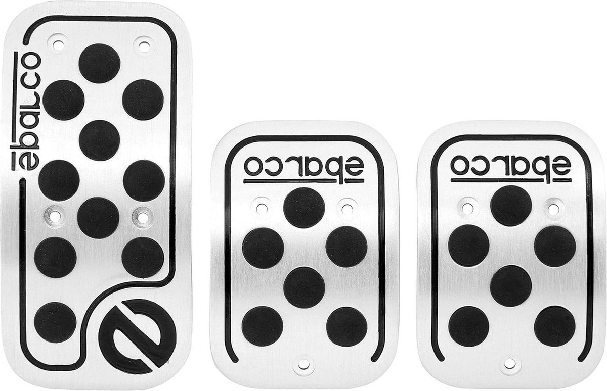 Aluminium racing-pedalen met antislip rubber zwart - SPC0406BK auto pedaal cover