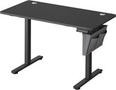 Elektrisch bureau - bureau in hoogte verstelbaar - verstelbare tafel - geheugenfunctie voor 4 hoogtes - vintage bruin-zwart - (60-110) cm