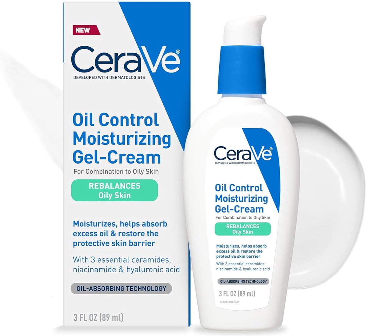 Goedkoopste CeraVe - Oil Control Moisturizing Gel-Cream - Face Moisturizer for Oily Skin - Niacinamide - Hyaluronic Acid - 89ml