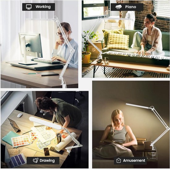 Desk lamp - Zwanenhals bankierslamp notarislamp met twee - Catawiki