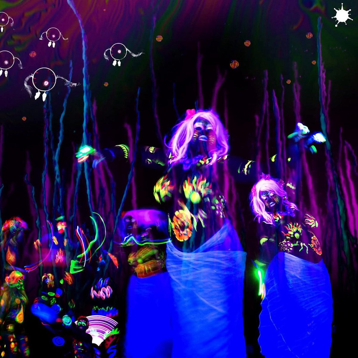 3 Tubes LED Lumière Noire UV - 5W, 32 Cm - Portable USB - Pour Fête, Peinture Corporelle, Halloween