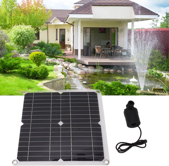 Fonteinpomp Zonnepaneel 50W 800 L/u Geluidsarm 12V Waterfontein Vogelbad Tuin Aquarium