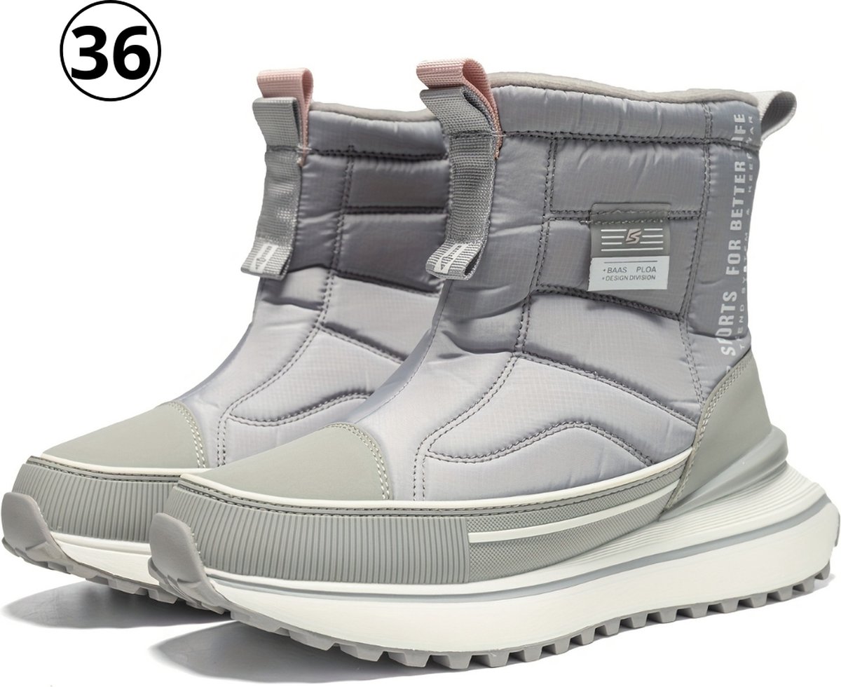 Nivard Antislip Sneeuwboots Snowboots Wintersport Sneeuwschoenen Ski Gadgets Voor Dames – Licht Grijs