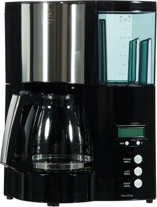 Melitta Look - filterkoffiezetapparaat met glazen kan en uitneembare watertank, ontkalkingsprogramma, voor maximaal 10 kopjes koffie, zwart Melitta Look - filterkoffiezetapparaat met glazen kan en uitneembare watertank, ontkalkingsprogramma, voor maximaal 10 kopjes koffie, zwart