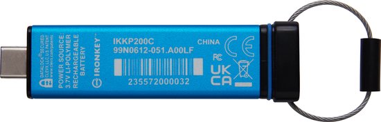 Kingston Technology IronKey Keypad 200 USB flash drive USB Type-C 3.2 Gen 1 (3.1 Gen 1) Blauw van Kingston Technology — afbeelding 4