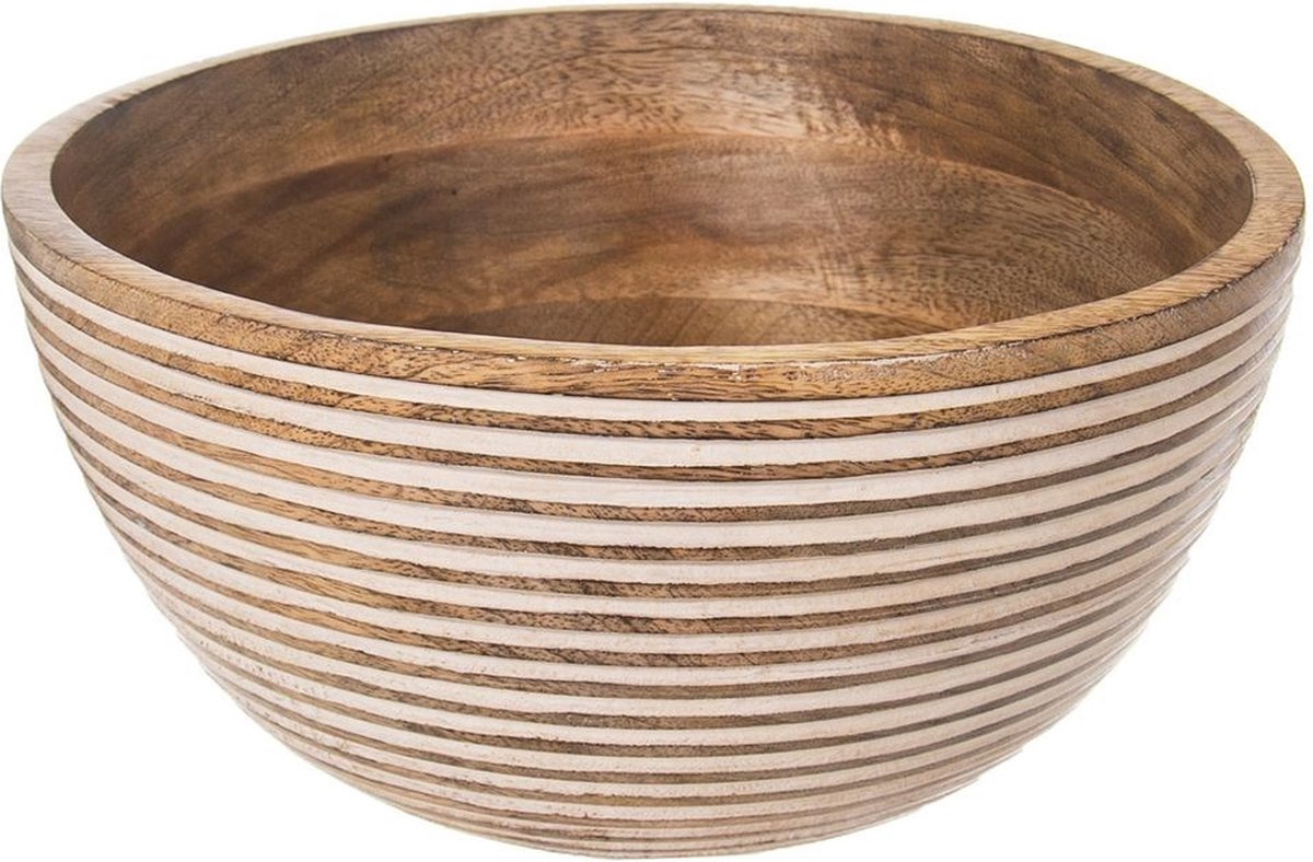 Schaal Houten MANGO 25 cm, 3 l - Fruitschaal - Serveerschaal - Schaaltje