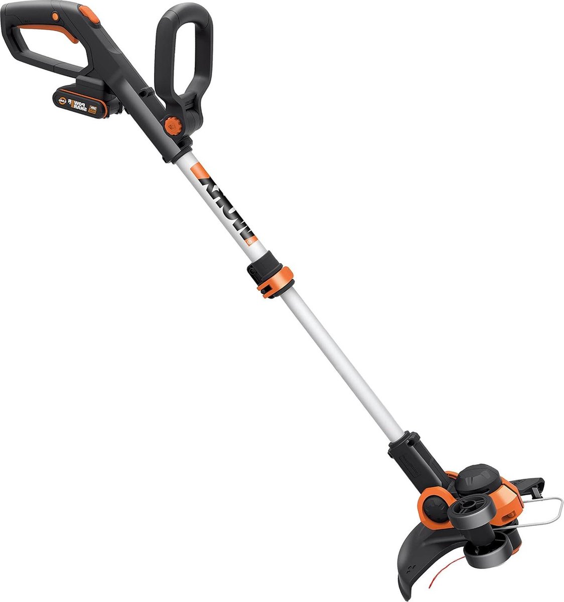 Bol.com 20V Accu-Grastrimmer incl. Li-Ion Accu Laadstation Spoel Veiligheidsbescherming Wiel Randen Snijden - Zwart Zilver Oranj... aanbieding